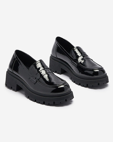 Чорні лаковані мокасини для жінок Noppel Footwear