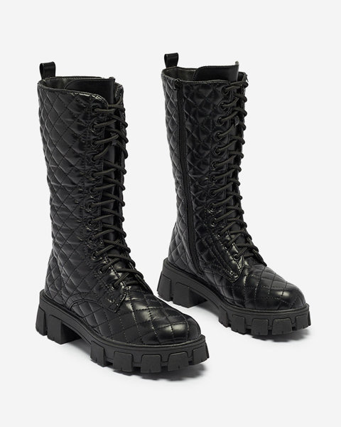 Чорні низькі черевики з стьобаним верхом Tepano - Взуття