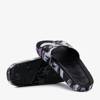 Чорні жіночі тапочки з єдинорогом мотив Vienradzis - Взуття 1