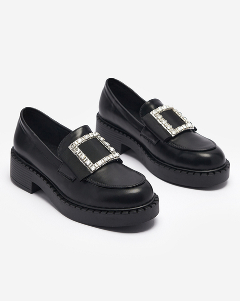 Чорні жіночі туфлі на масивній підошві Lerica - Взуття