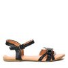 Czarne, płaskie sandałki Kathleen- Obuwie