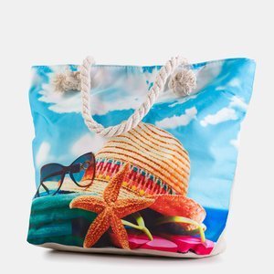 Кольорова жіноча сумка з пляжним принтом