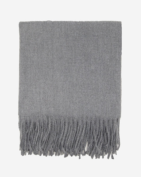 Однотонний світло-сірий жіночий шарф - Аксесуари