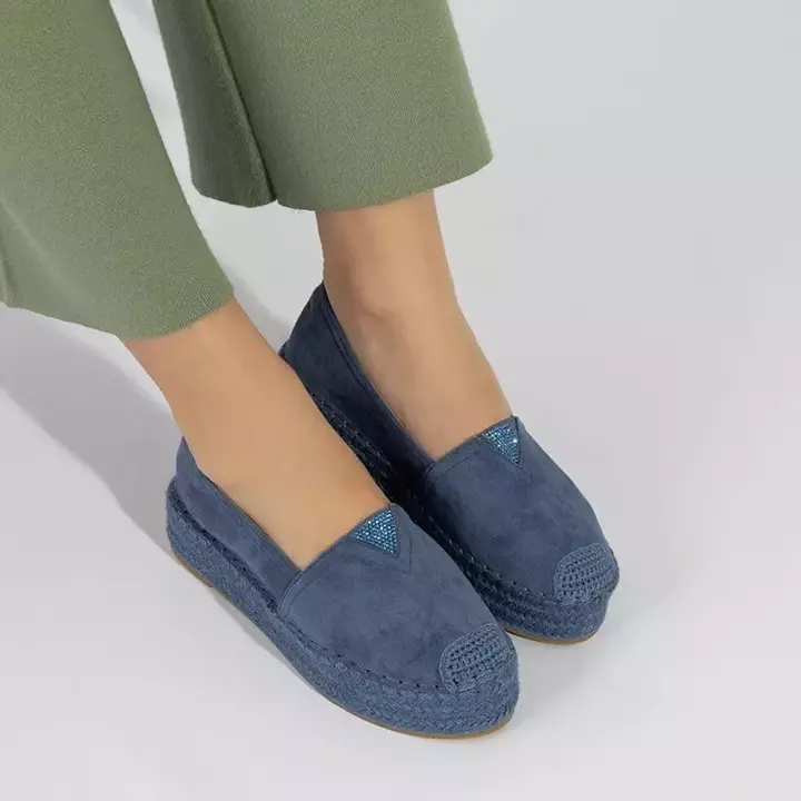 OUTLET Asira жіночі сині еспадрільі з фіанітами - Взуття