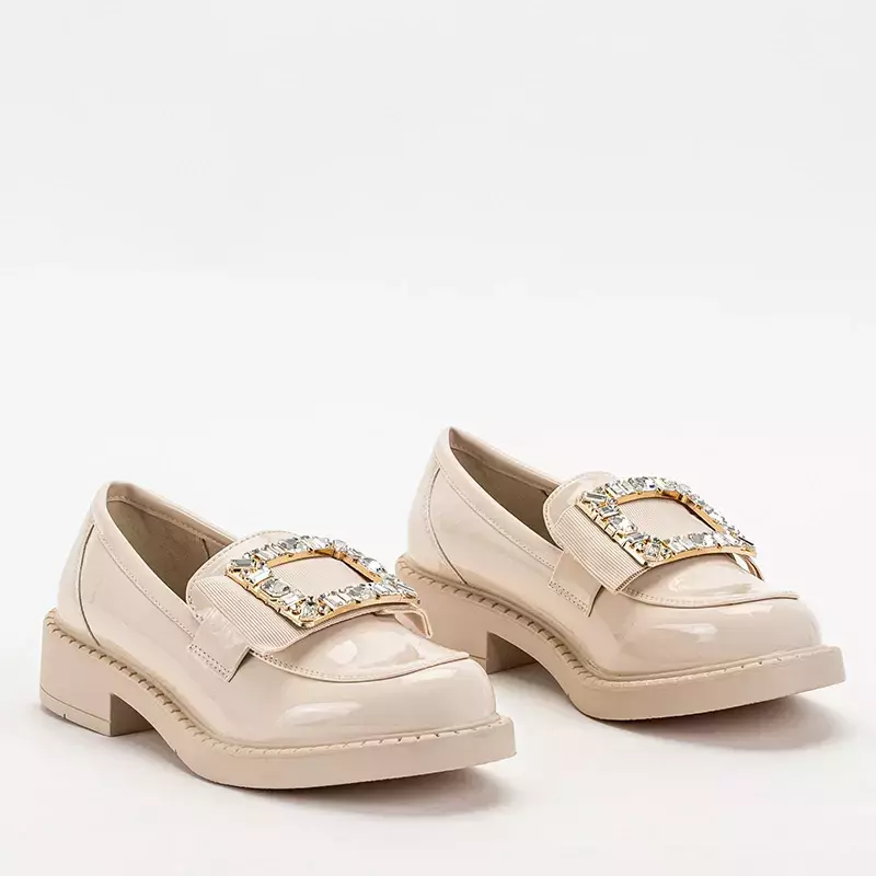 OUTLET Бежеві жіночі туфлі з кристалами Iolara - Взуття