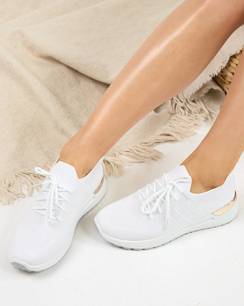 OUTLET Біле плетене спортивне взуття для жінок Ferroni - Взуття