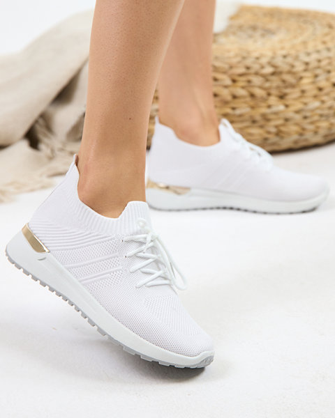 OUTLET Біле плетене спортивне взуття для жінок Ferroni - Взуття
