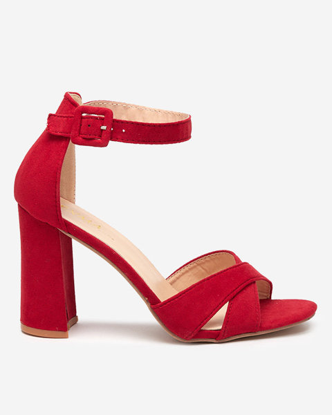 OUTLET Червоні жіночі босоніжки на посту Lexyra - Взуття