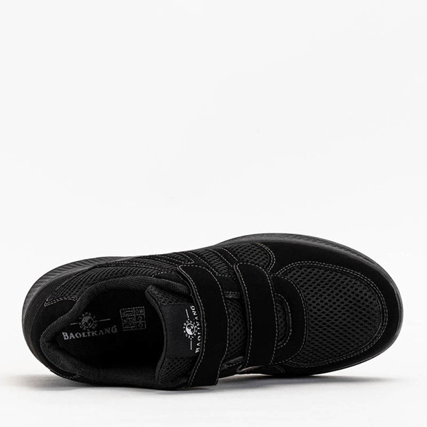 OUTLET Чорне чоловіче спортивне взуття на липучках Baikis - Взуття