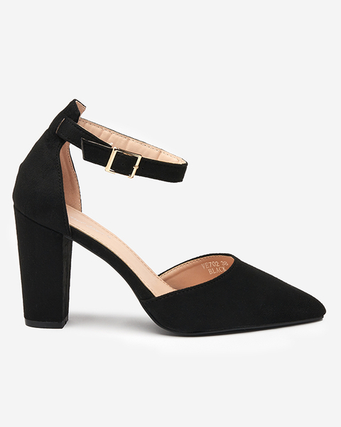 OUTLET Чорні жіночі сандалі на пост Kinotia - Взуття