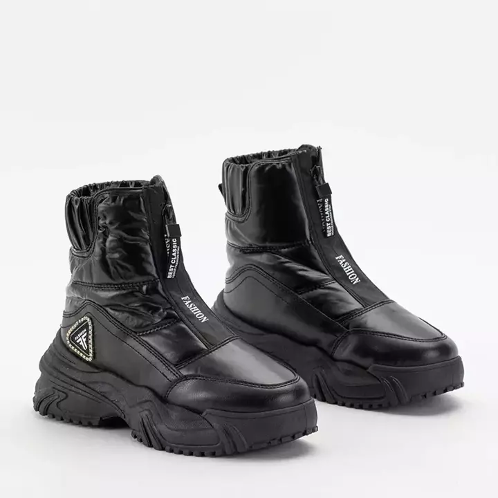 OUTLET Чорні жіночі спортивні снігові черевики Temora - Взуття