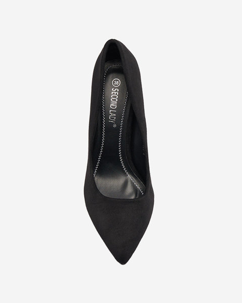 OUTLET Чорні жіночі туфлі-човники з екозамші Zelera - Взуття