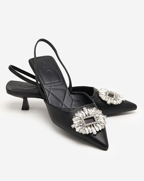 OUTLET Чорні жіночі туфлі на підборах Arga - Взуття