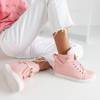 OUTLET Рожеві кросівки із золотистими орнаментами Harla - Взуття