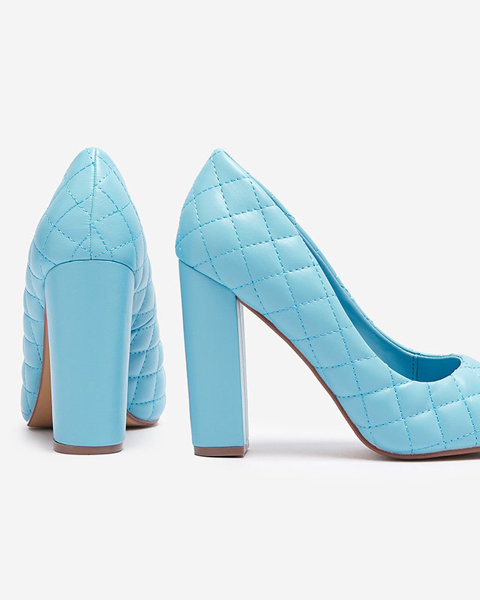 OUTLET Сині жіночі туфлі-човники на шпильці з тисненням Torosa- Footwear