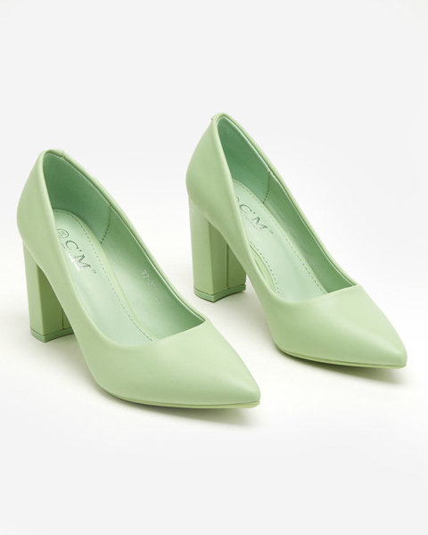 OUTLET Світло-зелені жіночі туфлі на Sweet post - Взуття