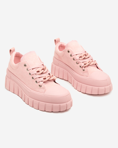 OUTLET Високі жіночі рожеві кросівки Mishta - Взуття