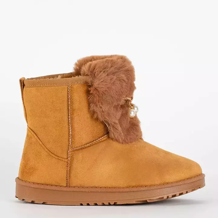OUTLET Жіночі снігові черевики верблюда з декоративним верхом Cioni- Shoes