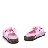 Рожеві тапочки з бантом Nivie - Взуття