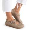 Світло-коричневе жіноче взуття на липучці Grazena