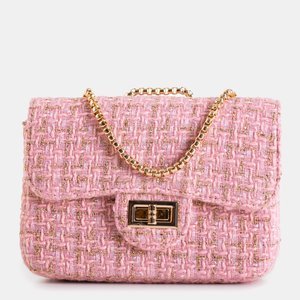 Твідова сумка в рожевому кольорі