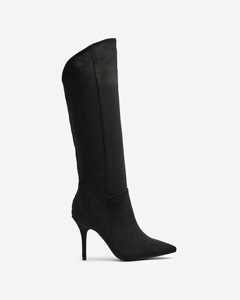 Жіночі чоботи на шпильці чорного кольору Clawii-Footwear