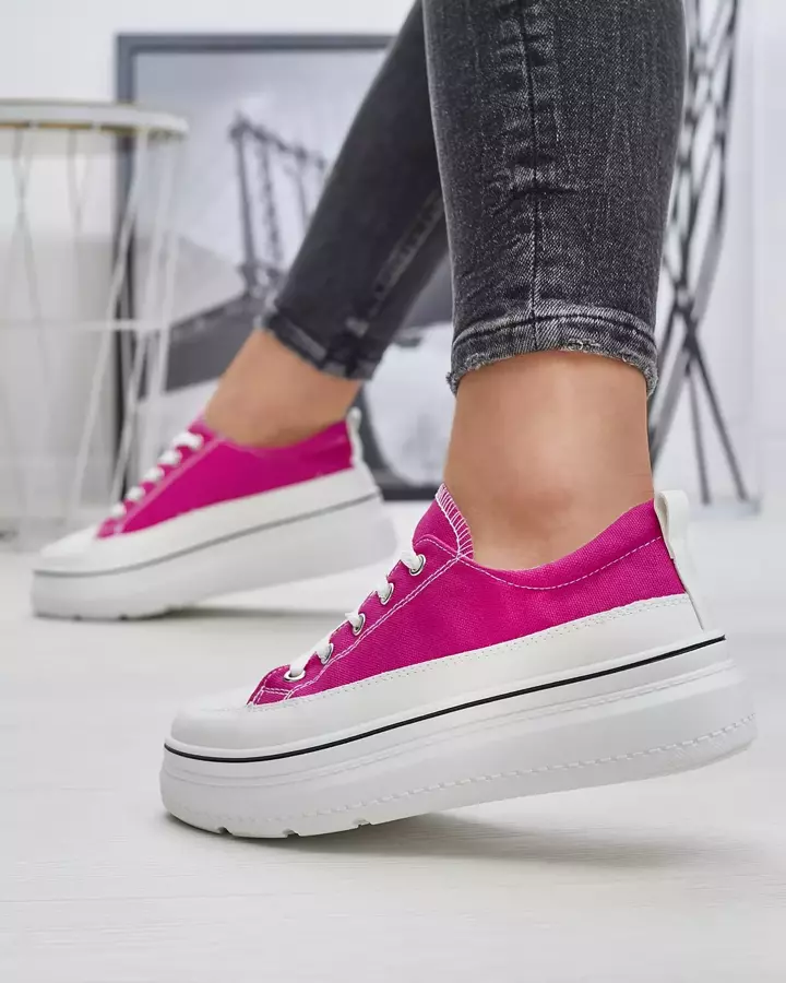 Жіночі кросівки кольору фуксія на платформі Veritar - Взуття