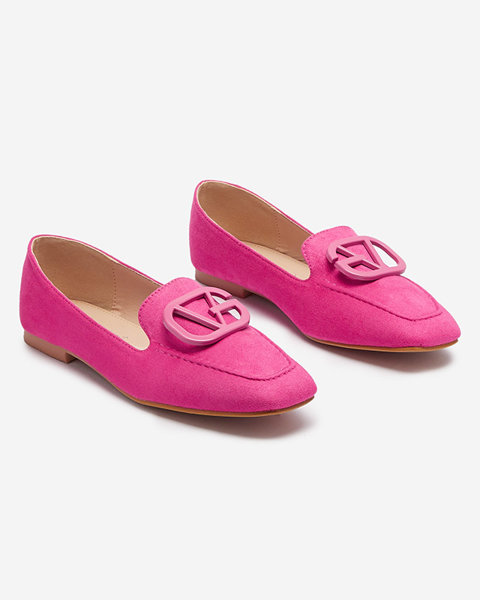 Жіночі мокасини кольору фуксії з прикрасою в тон Jeterika - Взуття