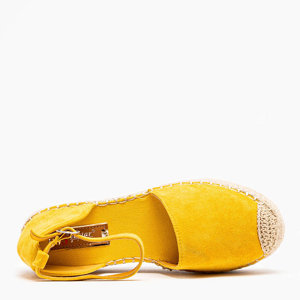 Жовті жіночі еспадрільї на платформі Savanto - Взуття